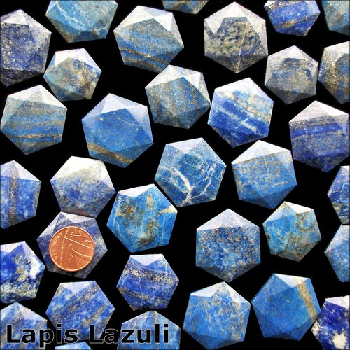 Faceted worry stone flat - 1,