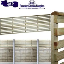 VOGUE Trellis 6ft Wide x 0.5-2ft High Wooden Slatted Panel Garden Fencing Topper