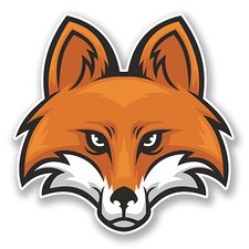 2 x 10cm Fox Vinyl Sticker Decal Bike Laptop Car Animal Ginger Wolf Dog #5999