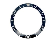Watch Bezel Insert For OMEGA Seamaster 300m Ceramic Blue With White Numerals