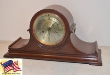 RESTORED HERSCHEDE MODEL 20 1920 ANTIQUE WESTMINSTER CHIME CLOCK IN MAHOGANY