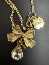 Vintage Dior Gold Bow Teardrop