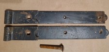 2 Vintage Reclaimed Metal Gate/Barn Door Hinges L. 15"