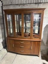 Vintage Oak Welsh Kitchen dresser- Great Condition Glass Doors Drawers Cupboards