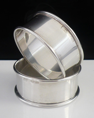Pair sterling silver napkin - pair,