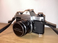 Asahi Pentax Spotmatic SP ii 35mm SLR Camera, 55mm f1.8 Lens, Case and Speed Bag