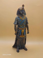 Egyptian Pharaoh Tutankhamun Statue Veronese Design Hand Painted Ancient