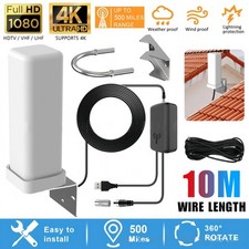Outdoor Digital TV Antenna With Signal Amplifier 4K 1080P HDTV DVB-T ISDB-T