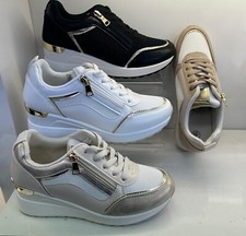 Womens Ladies Lace Up Platform