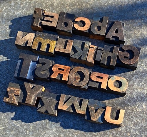 Mixed alphabet letterpress - mixed,