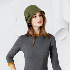 Women's Wool Felt Cloche Hat