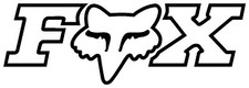 2 x FOX  VINYL DECAL sticker motorbike bike  CHOOSE COLOUR & FONT MOTOCROSS
