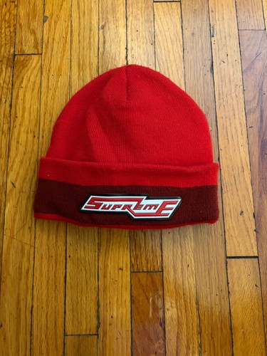 Supreme red cuff stripe - cuff, beanie