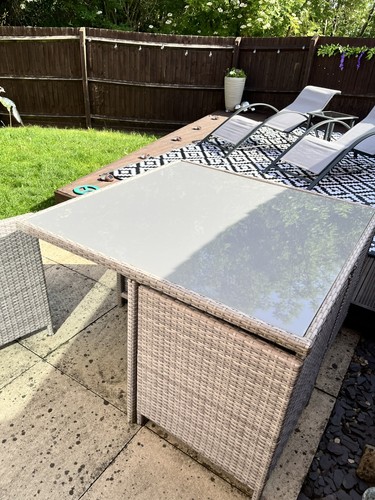 Rattan garden table - garden, and
