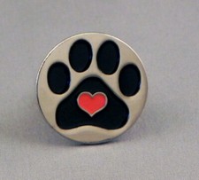 LOVE PAW PRINT DOG ENAMEL PIN