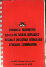 Massey Ferguson Tractor - Hydraulics Adjustments Manual 135 148 165 168 185 188