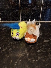 Zhu Zhu Pets Hamster Pax And Rocky  11.4 Brown White ) Green And Blue Read Descr
