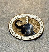 RSPCA British Jack London Club vintage enamel badge Circus Animal protection