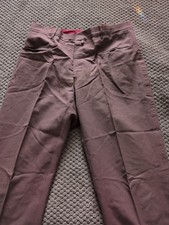 Terylene Maroon Trousers W36