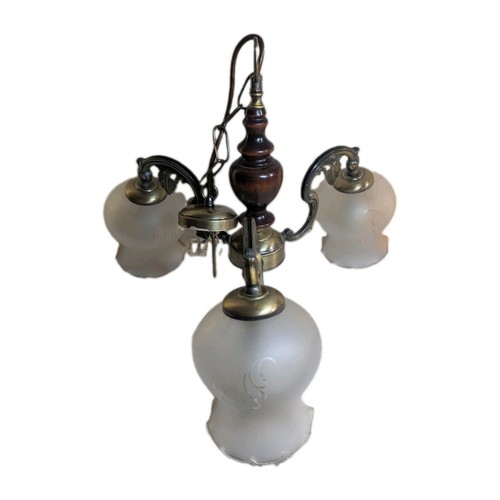 Vintage wooden brass arm - wooden,