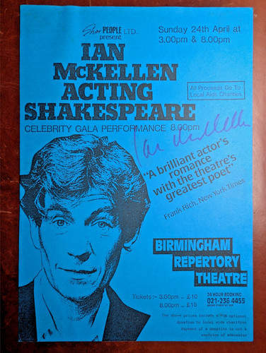Ian mckellen signed theatre - ian, mckellen signed