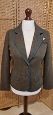 Joe Browns Blazer Jacket Size 12 BNWOT Green Herringbone NEW (N6)