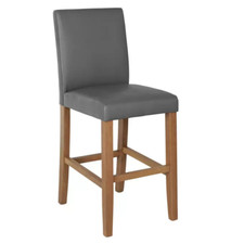 Winslow Faux Leather Bar Stool - Grey | Modern Kitchen Counter Height Chair