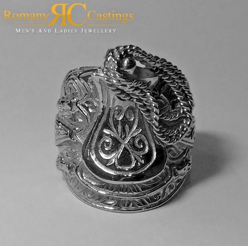 Men 9ct white gold - gold, saddle