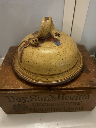 Stoneware large cheese dish - cheese,