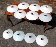 11 Victorian antique milk glass industrial lamp light pendant shades perfect