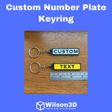 Custom Number Plate Keyring