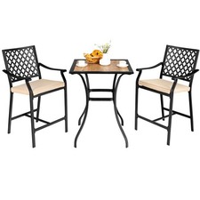 3 Pieces Patio Bar Set Bar