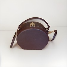 Beautiful Ladies Bertoni 1949 Bertoncina Bag Purple French Calf. VGC. RRP £1,000