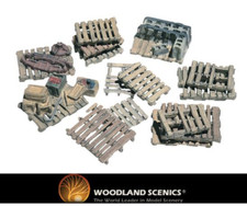 Woodland Scenics D204 Pack of 15 Assorted Pallets HO Gauge