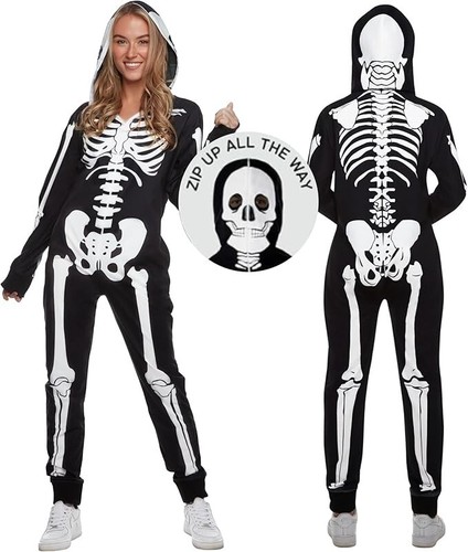 Womens skeleton jumpsuit - skeleton,