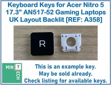 Keyboard Replacement Keys - Acer Nitro 5 17.3" AN517-52 Gaming Laptop UK Backlit