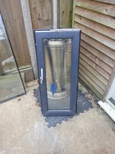 1 Anthracite Grey UPVC Window Top Opener With Hinges And Glass.