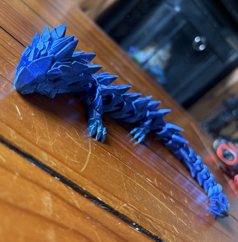 Blue articulated dragon - blue,