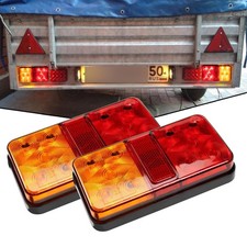 2X Waterproof 10 LED Stop Tail