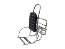 Lambretta or Vespa universal rear carrier 3-1 tall back rest and rack