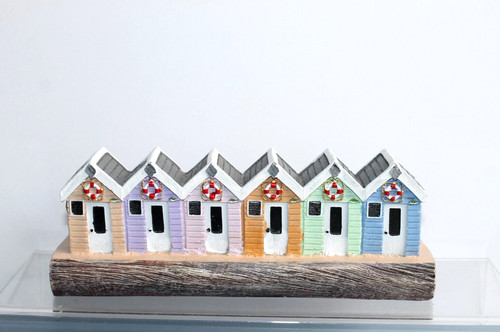 Row beach huts seaside - of,