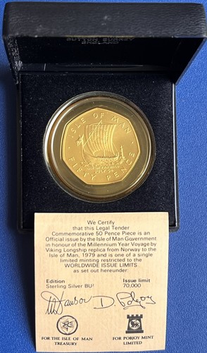 Isle man 1979 silver - man, 50