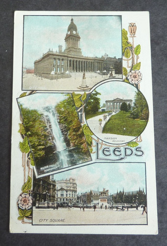 Leeds vintage postcard - vintage,