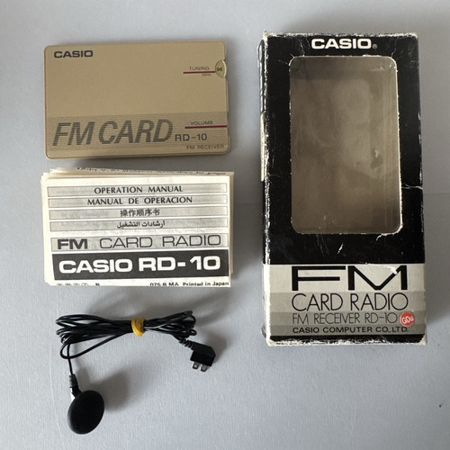 Vintage casio card - rd-10, radio