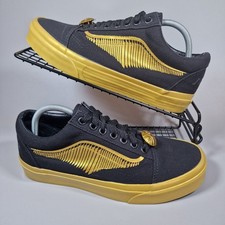 Vans Harry Potter Golden Stitch Black Gold Skate Shoes Trainers Womens Size 5.5