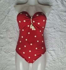 Maryan Mehlhorn polka dot bandeau swimsuit Size 12 C