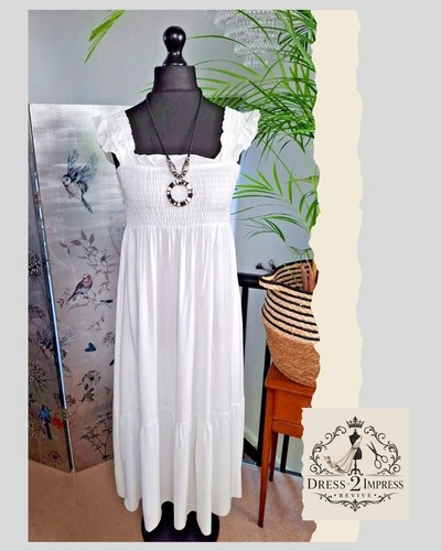 Boho womens white dress - boho,