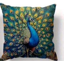 1 X Peacock cushion covers