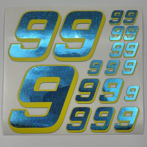 Blue star hologram - blue, hologram/yellow