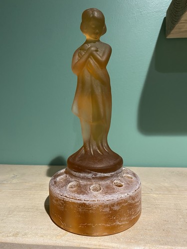 Art deco frosted amber - deco,